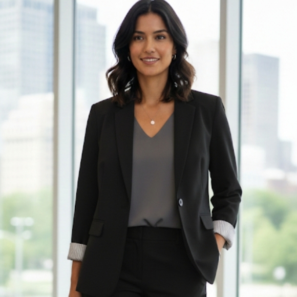 a new day Jackets & Blazers - A New‎ Day Black One Button Blazer Women's Size 18 Classic Office Workwear 327